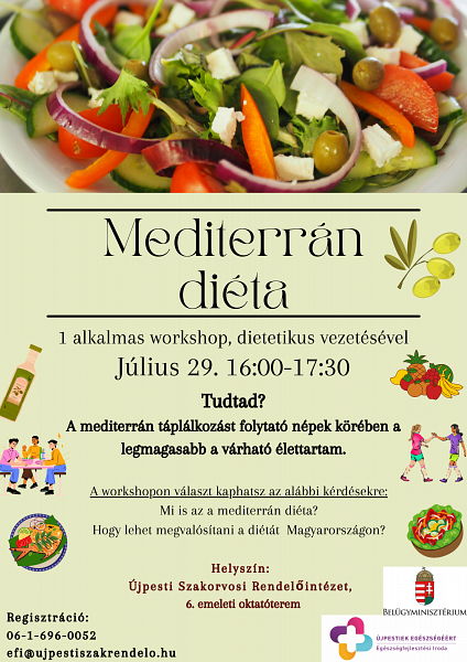 Mediterrán diéta - workshop