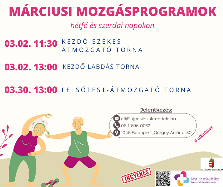 Márciusi mozgásprogramok
