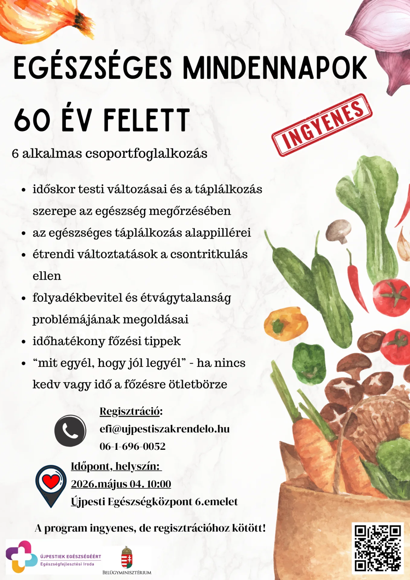 „Egészséges mindennapok 60 év felett” című tájékoztató.